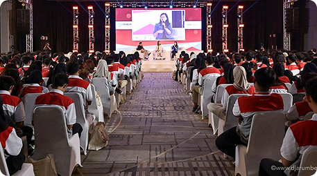 Peserta Beswan Djarum mengikuti sesi pembekalan growth mindset